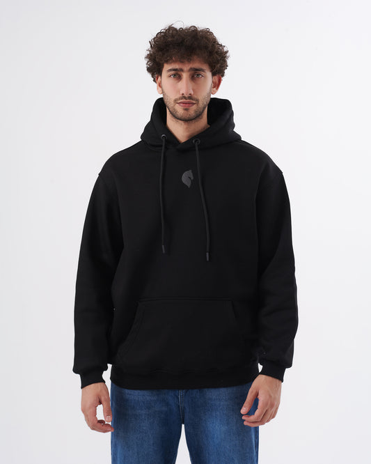 BLACK HARD OVERSIZE SWEATSHIRT