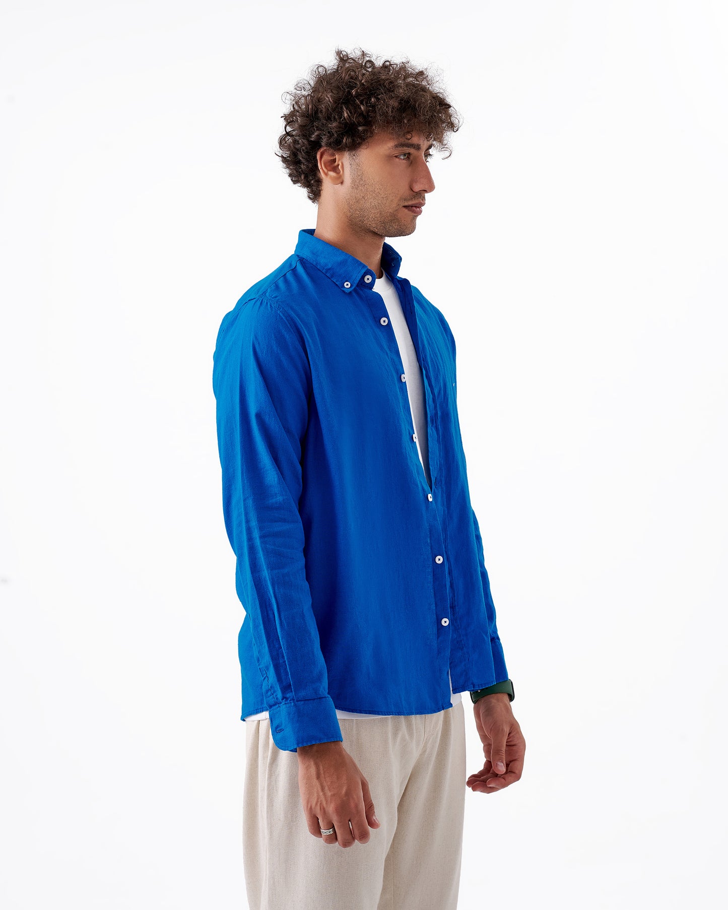 BLUE LINEN SHIRT