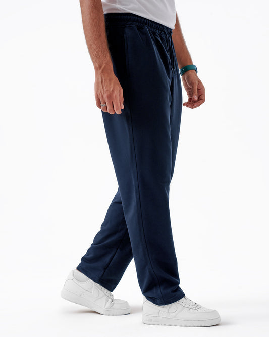 NAVY SWEATPANT WIDELEG
