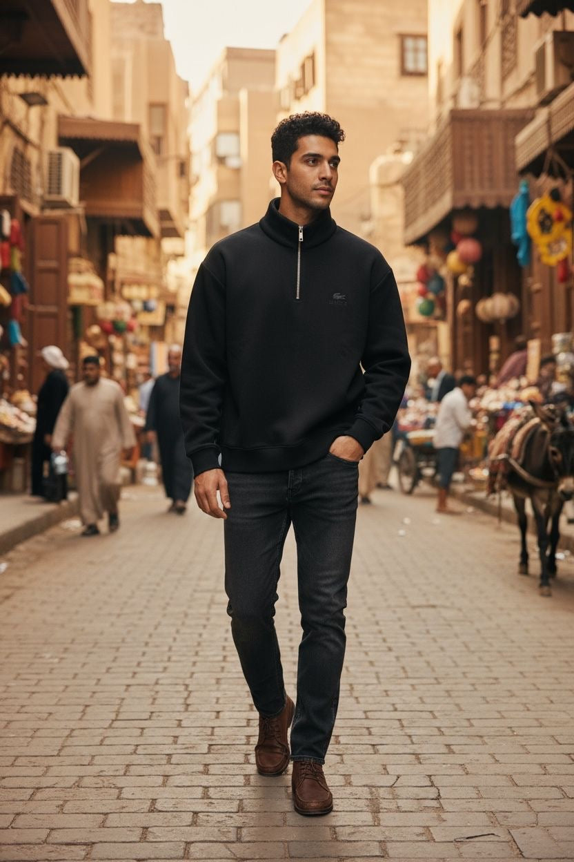 Sweatshirt Lacoste Half Zipper #100