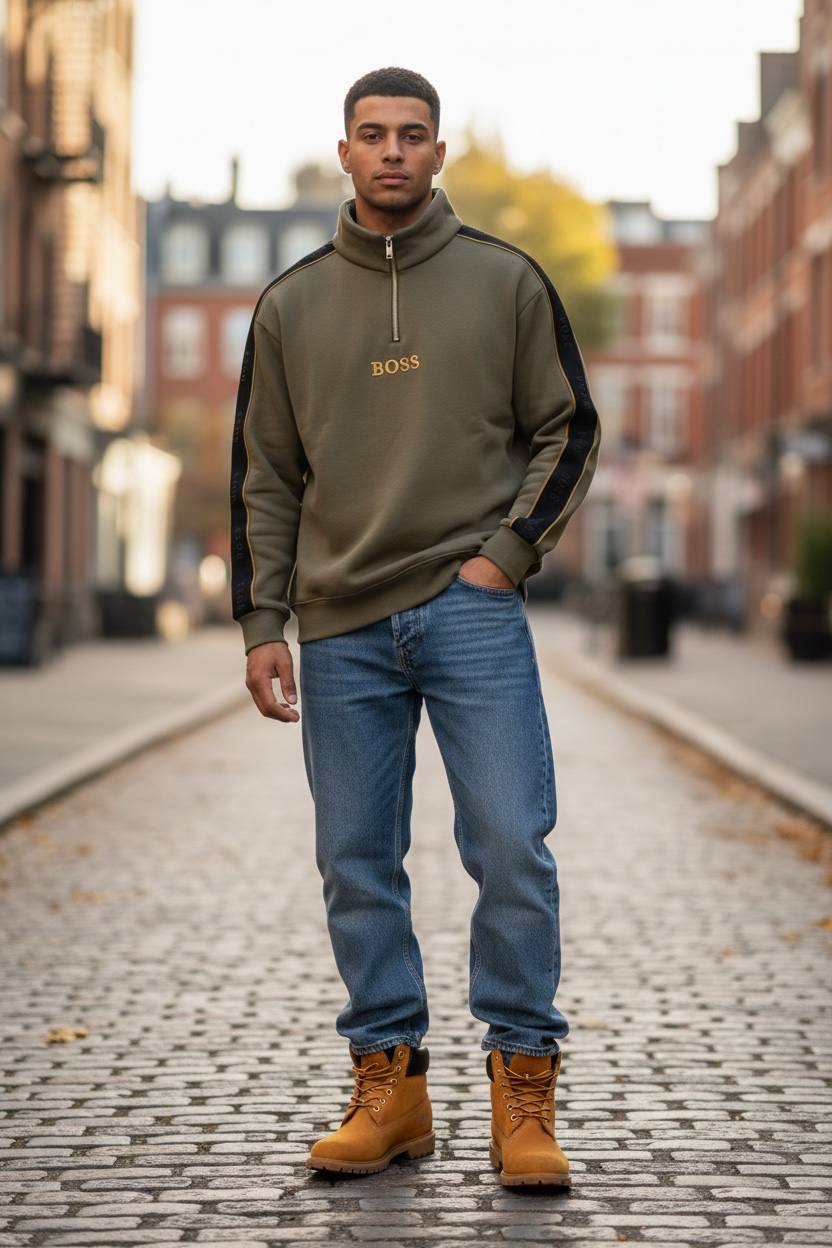 Sweatshirt Boss quarter zipper