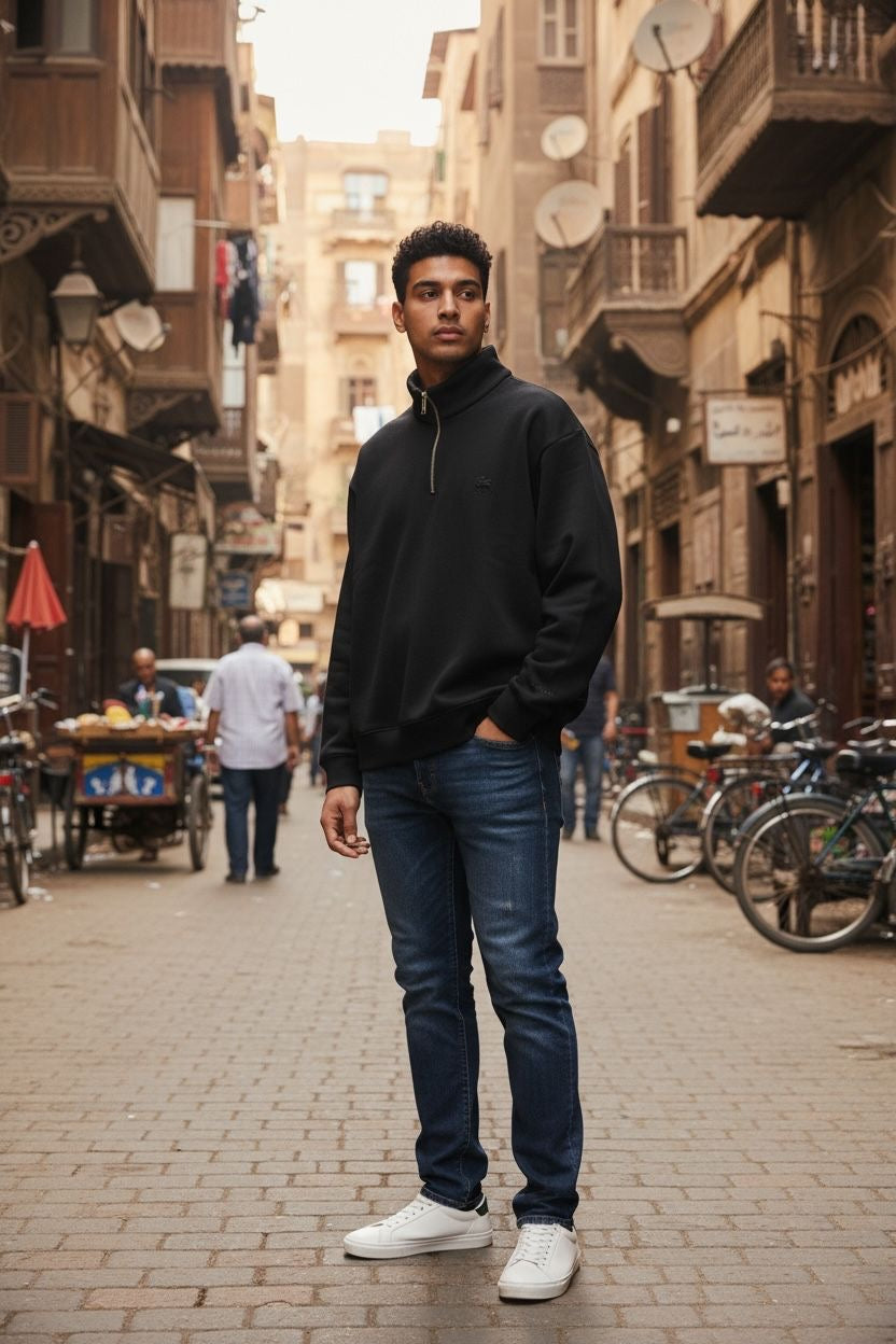 Sweatshirt Lacoste Half Zipper #100