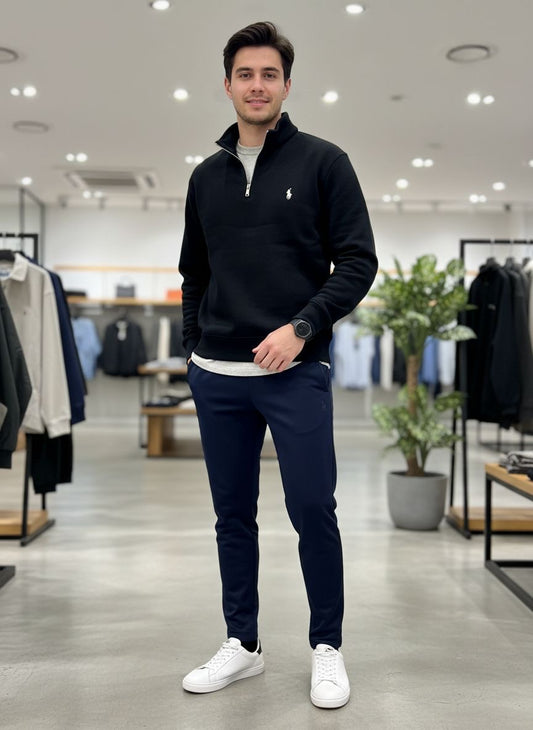 Sweatshirt Polo quarter zipper