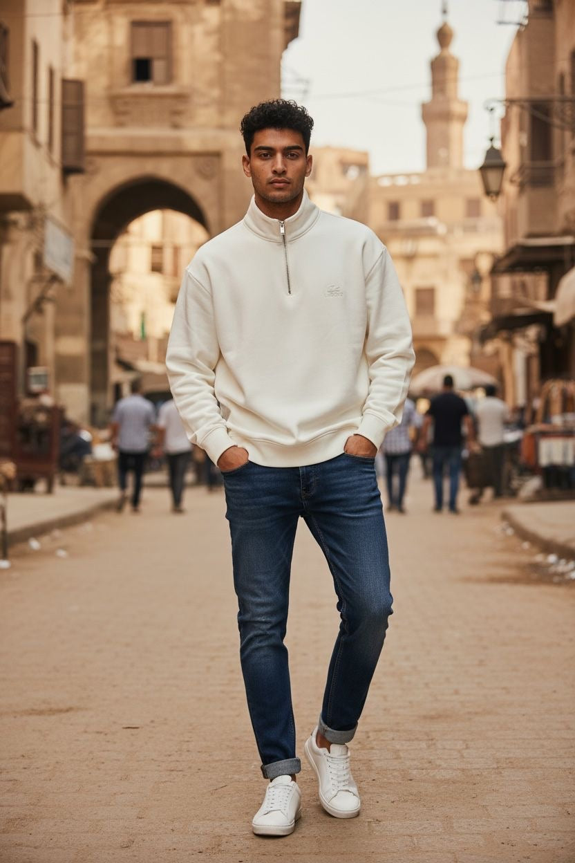 Sweatshirt Lacoste Half Zipper #100