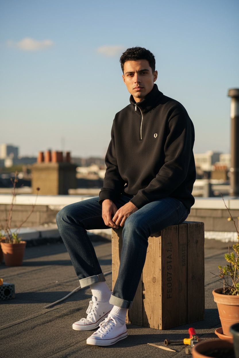 Sweatshirt Fredperry quarter zipper