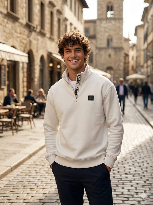 Sweatshirt ck quarter zipper#100