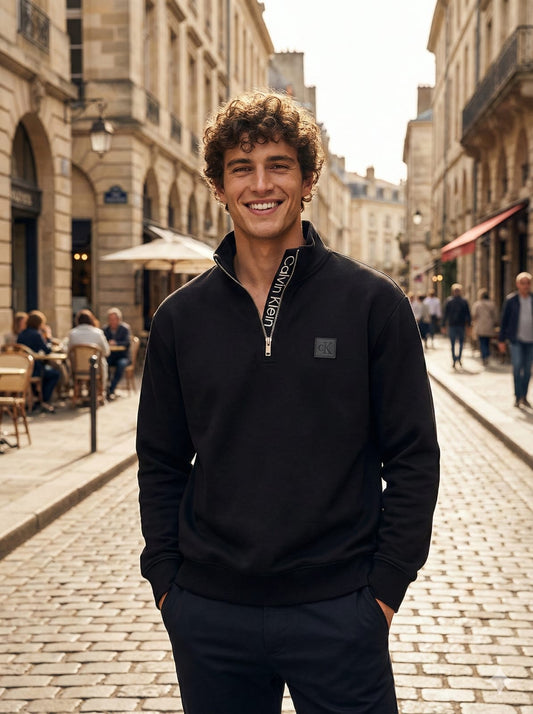 Sweatshirt ck quarter zipper#100