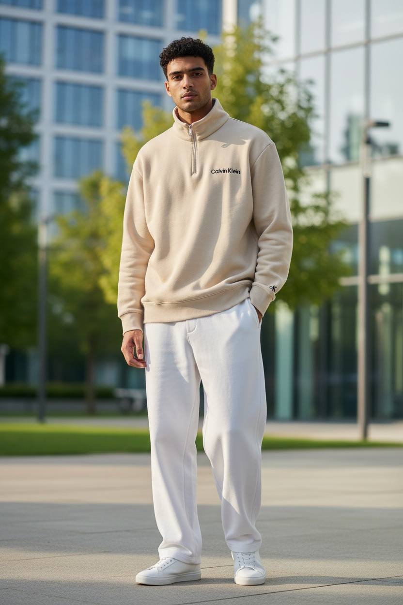 Sweatshirt ck quarter zipper#101