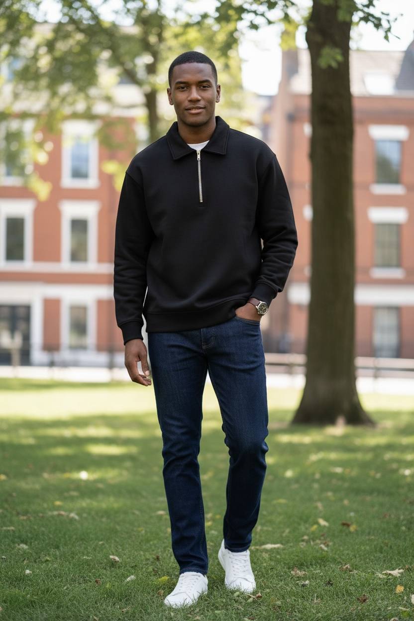 Sweatshirt Zara quarter zipper #100