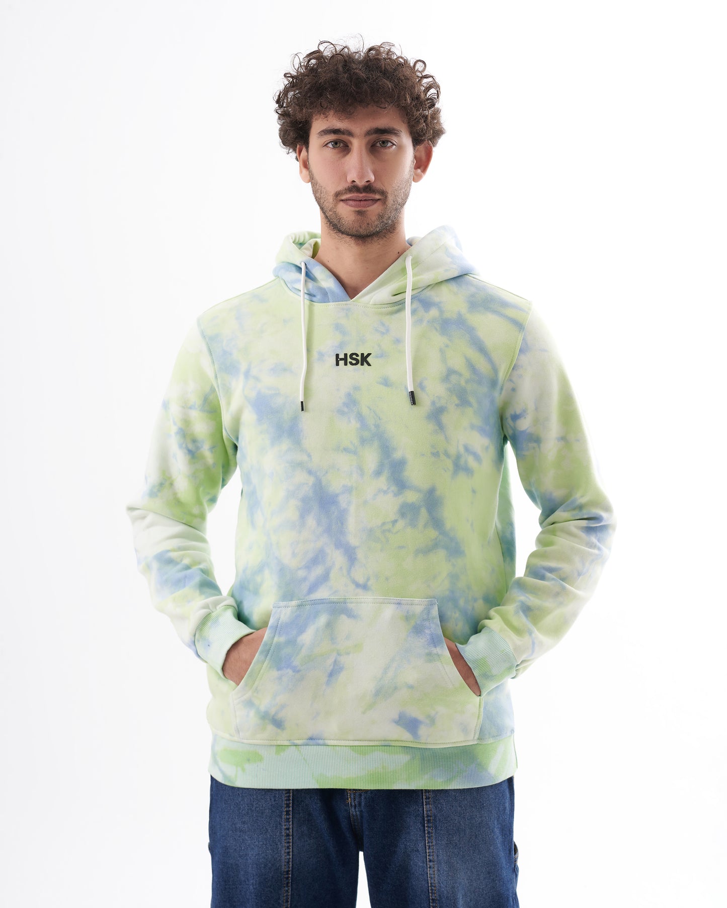 GREEN TIE DYE SWEATSHIRT