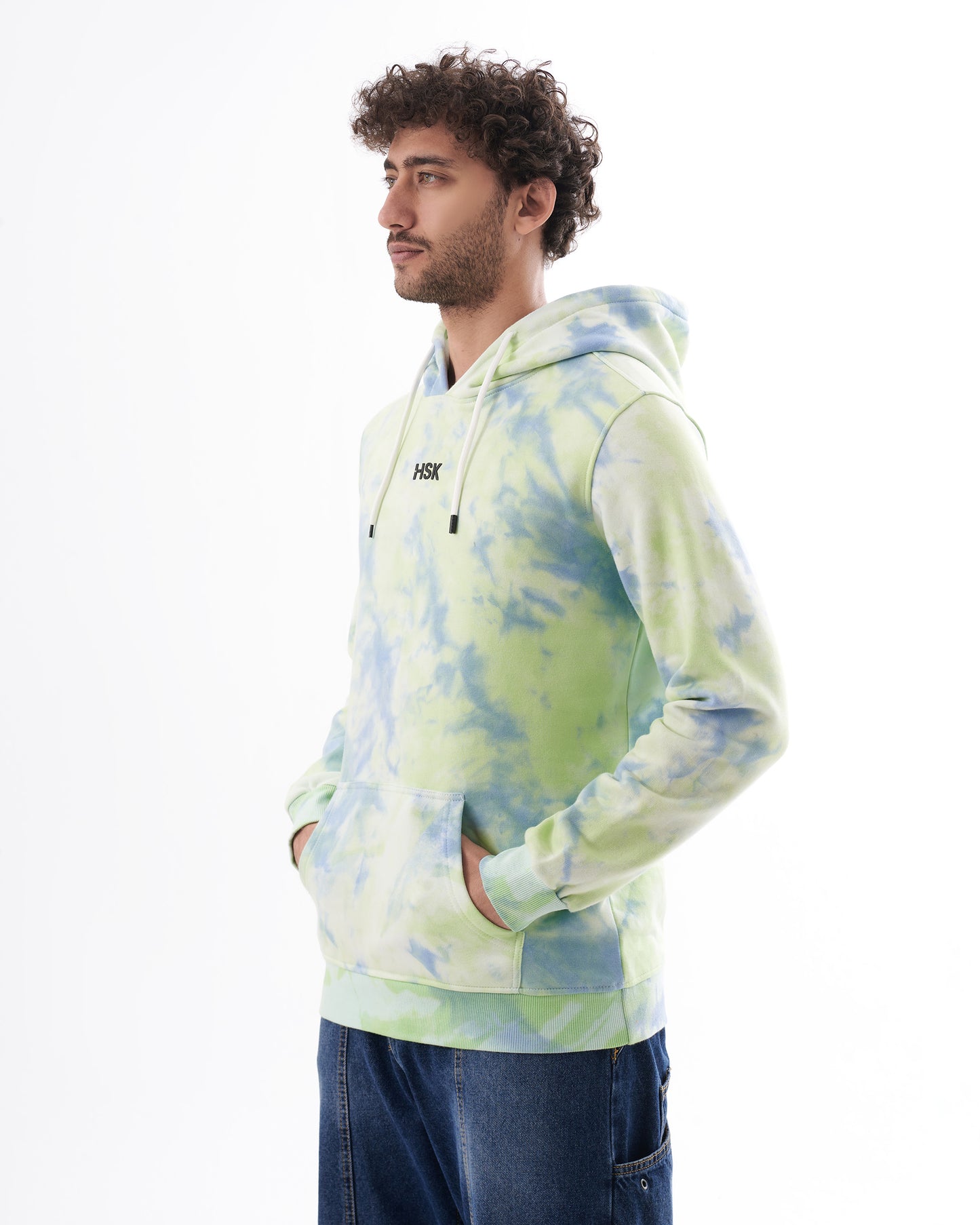 GREEN TIE DYE SWEATSHIRT