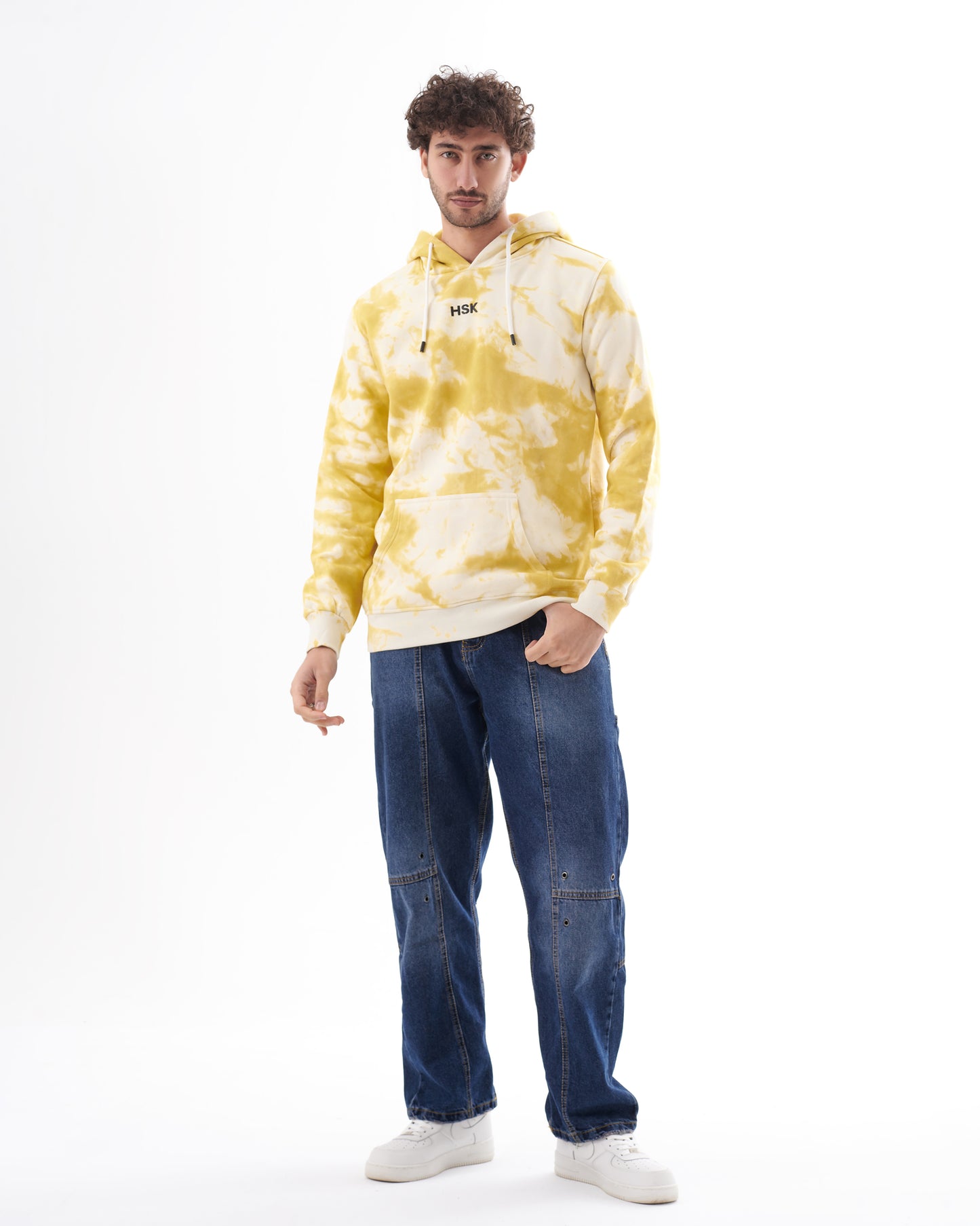 YELLOW TIE DYE SWEATSHIRT