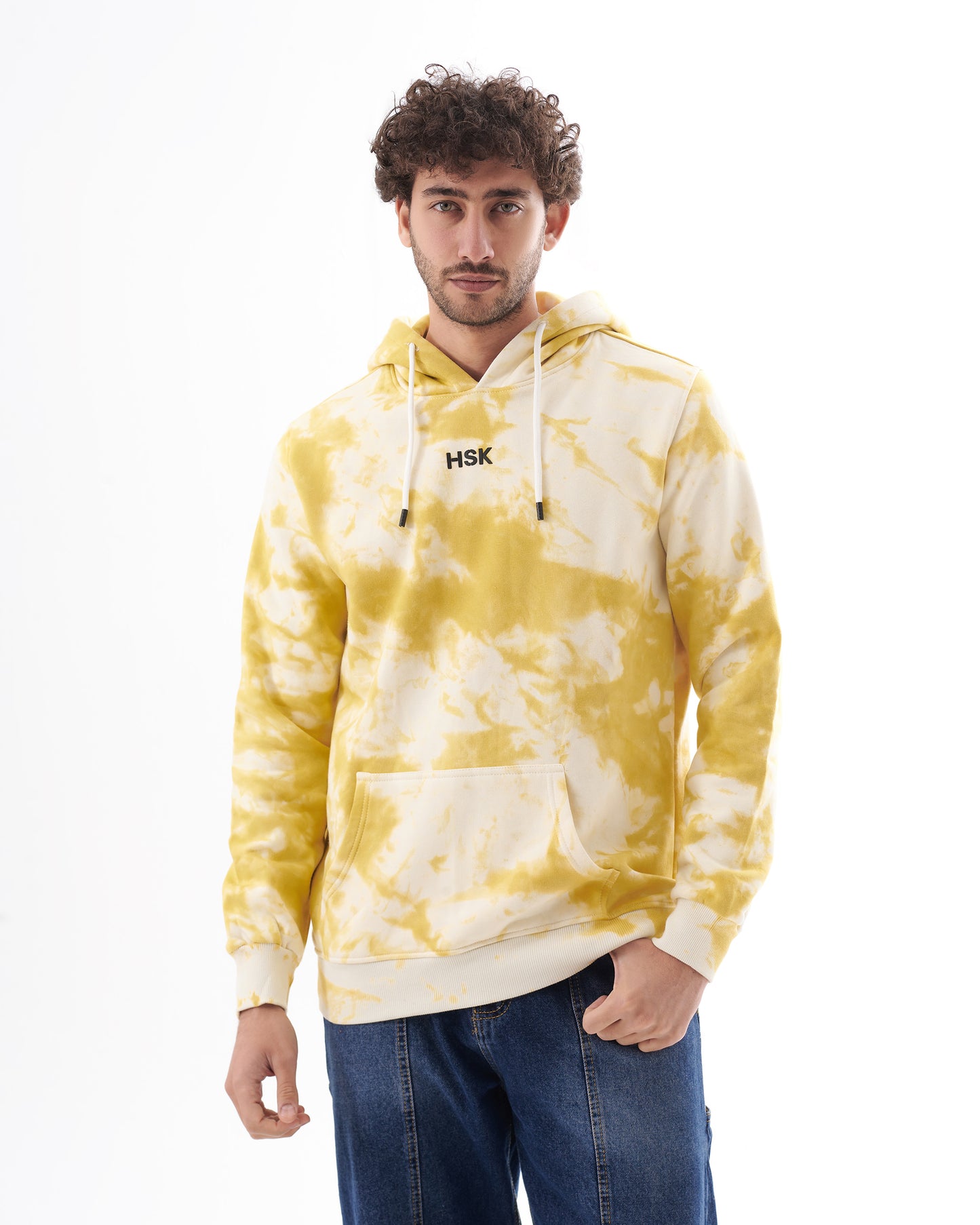 YELLOW TIE DYE SWEATSHIRT