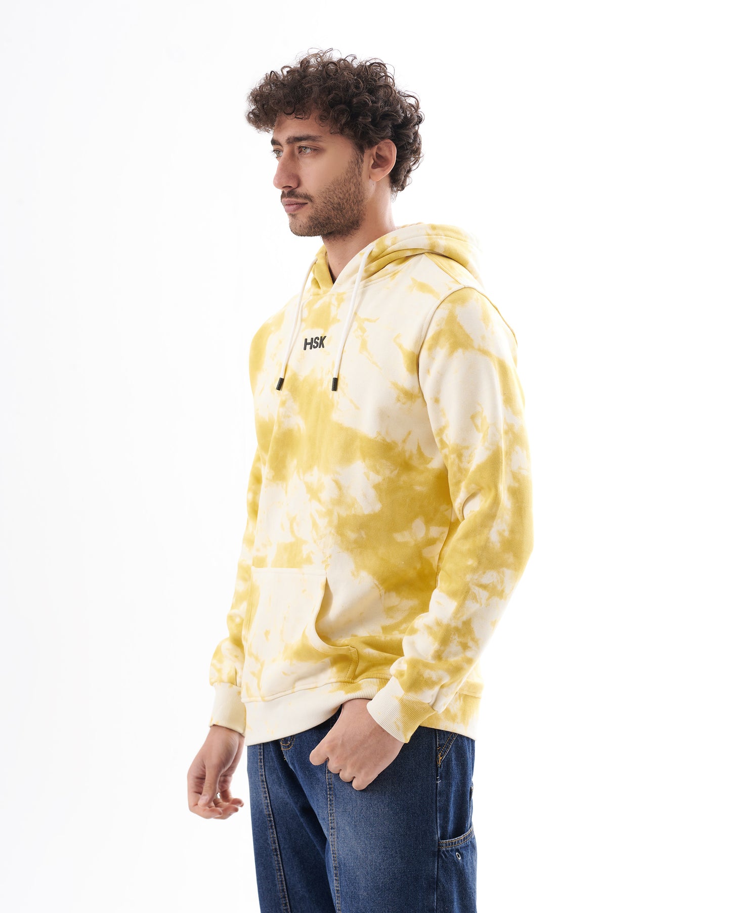 YELLOW TIE DYE SWEATSHIRT