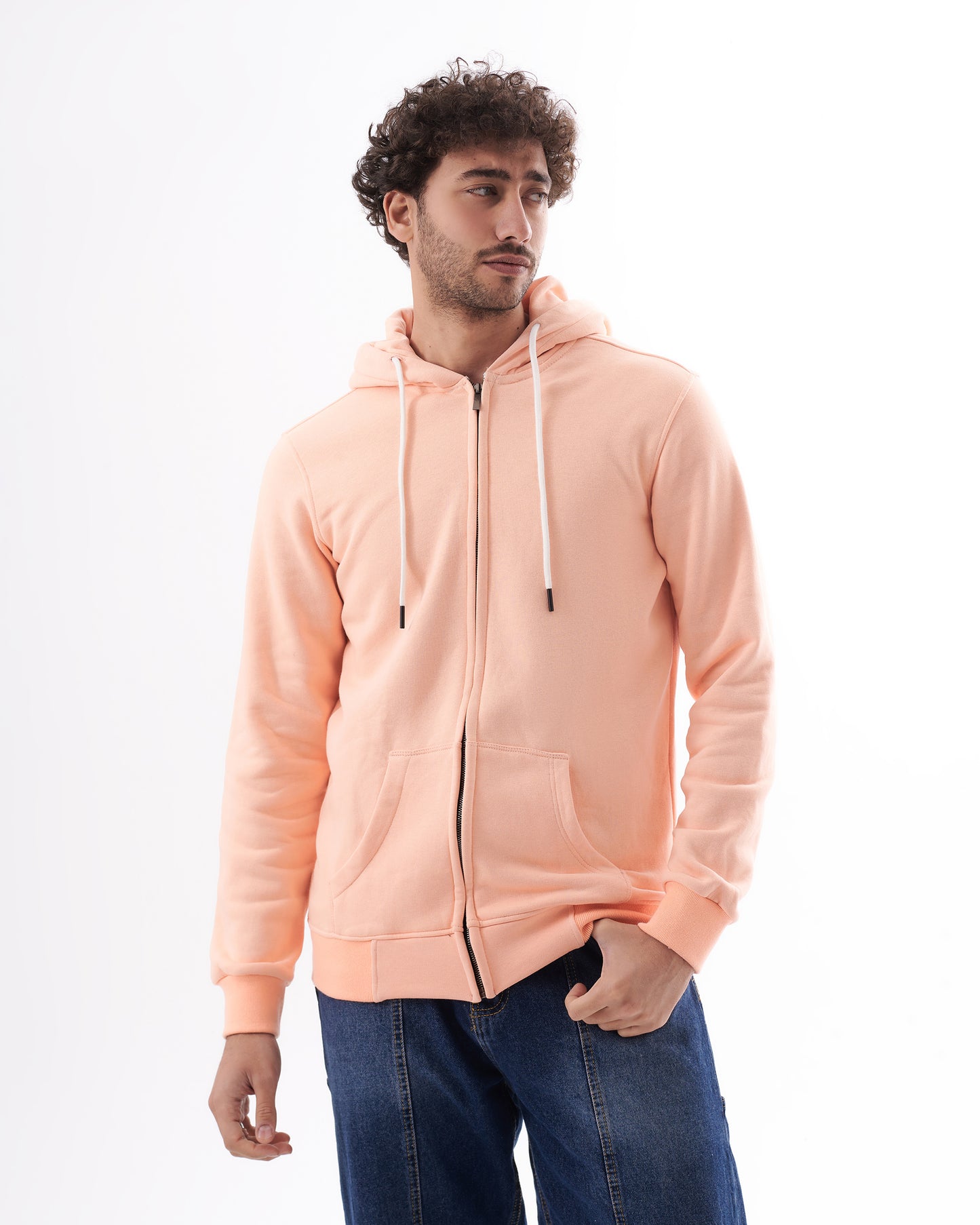 PINK ZIPPED SWEATSHIRT