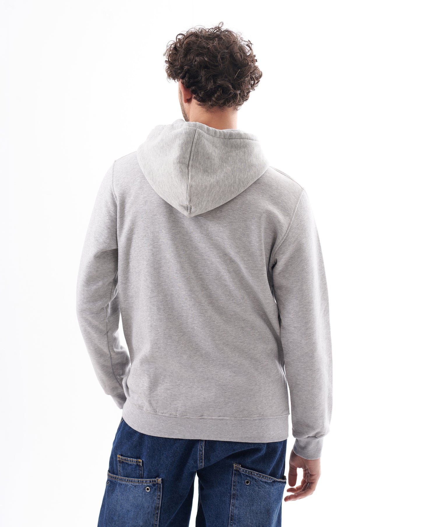 GRAY ZIPPED SWEATSHIRT