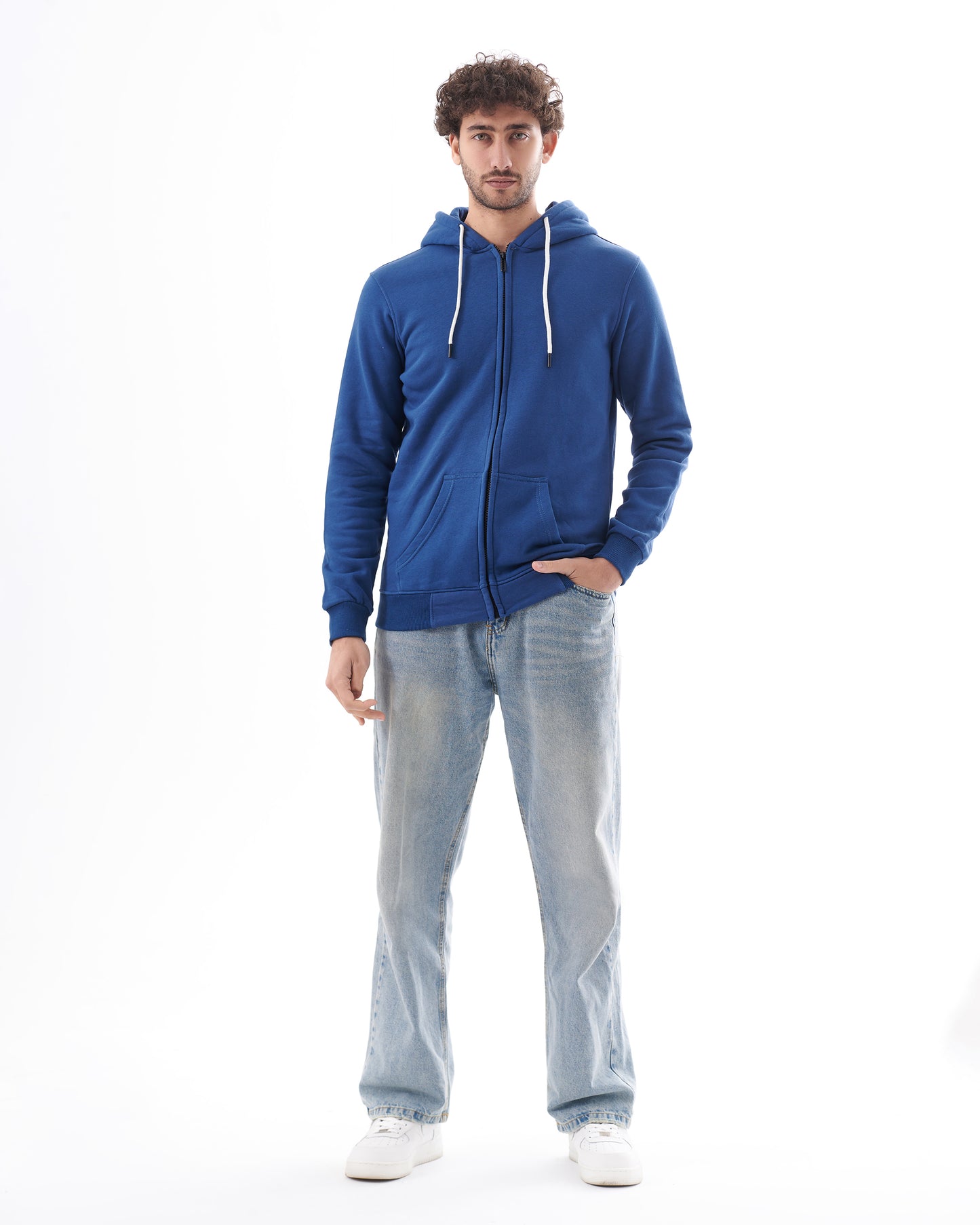 PETROL ZIPPED SWEATSHIRT
