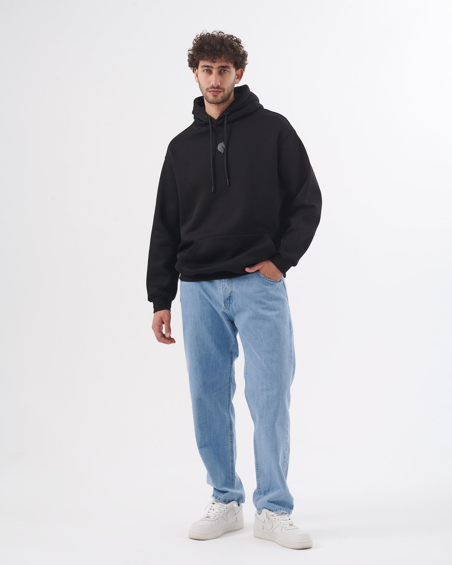 BLACK STOP OVERSIZE SWEATSHIRT