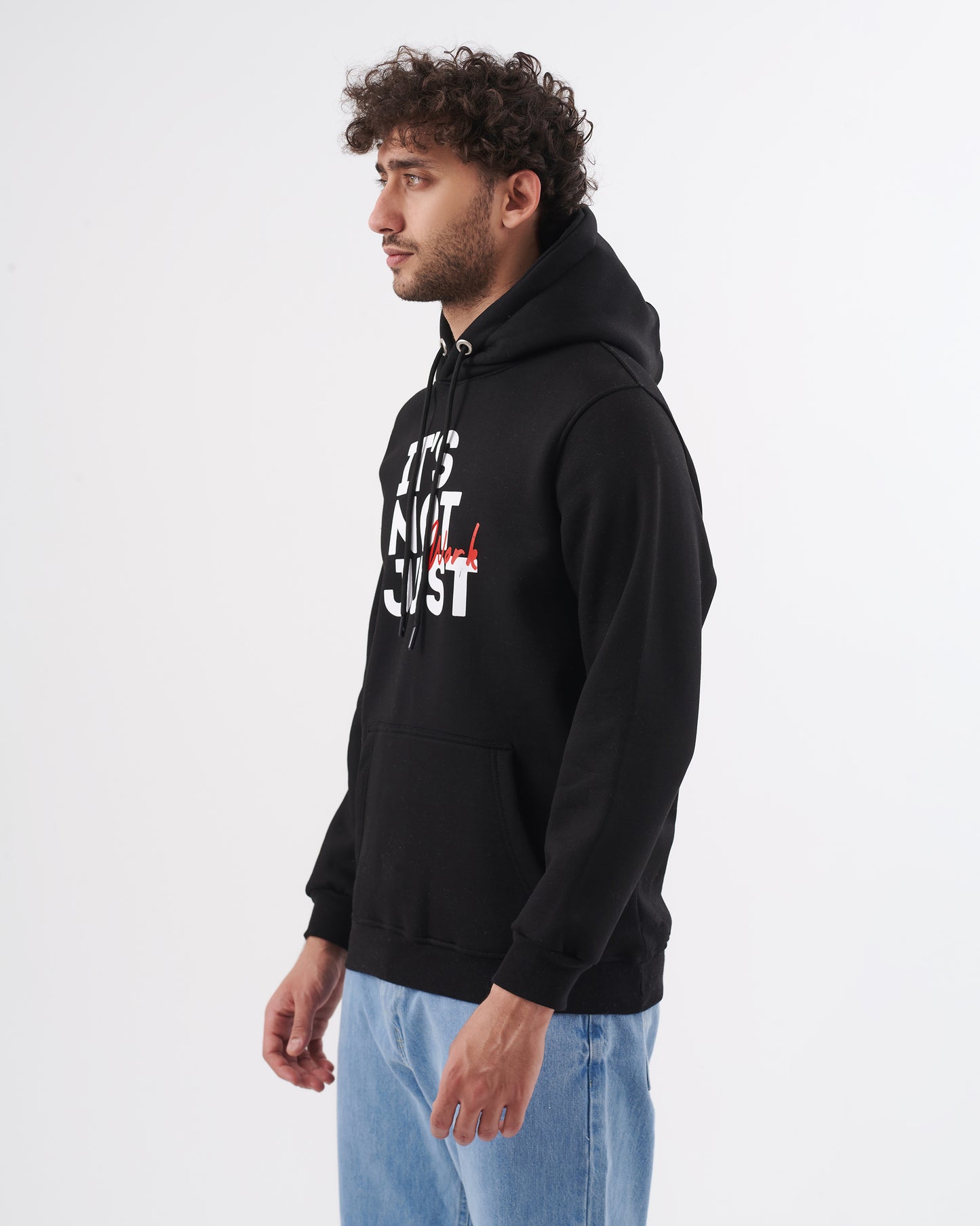 BLACK WORK OVERSIZE SWEATSHIRT